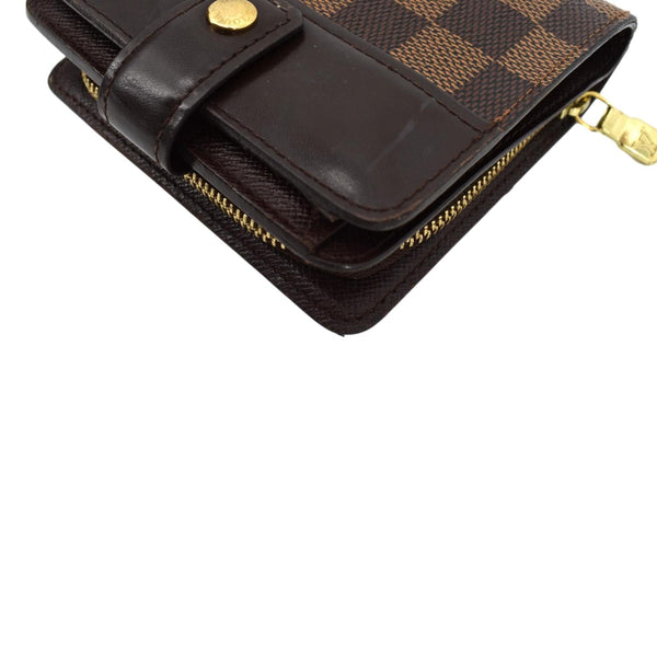 LOUIS VUITTON Bifold Compact Zip Damier Ebene Wallet Brown