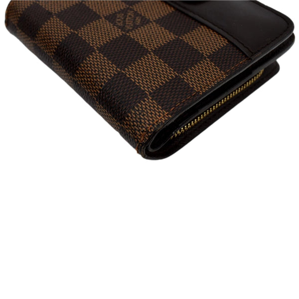 LOUIS VUITTON Bifold Compact Zip Damier Ebene Wallet Brown