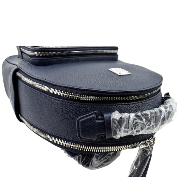 MCM New Camo Stark Floral Visetos Backpack Bag Navy Blue