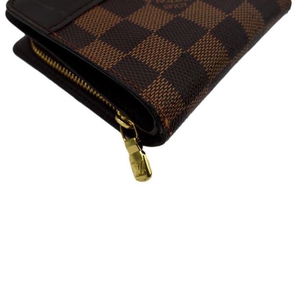 LOUIS VUITTON Bifold Compact Zip Damier Ebene Wallet Brown