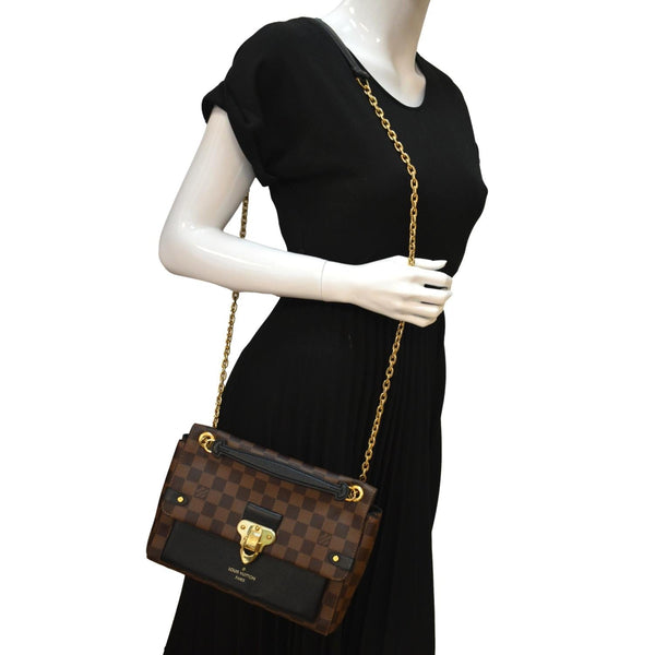 Louis Vuitton Vavin PM Damier Ebene Crossbody Bag Brown - Full View