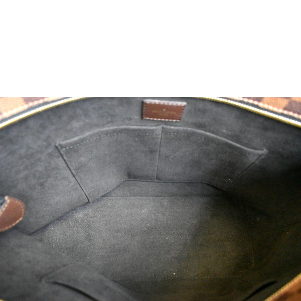 LOUIS VUITTON Jersey Damier Ebene Tote Bag Black