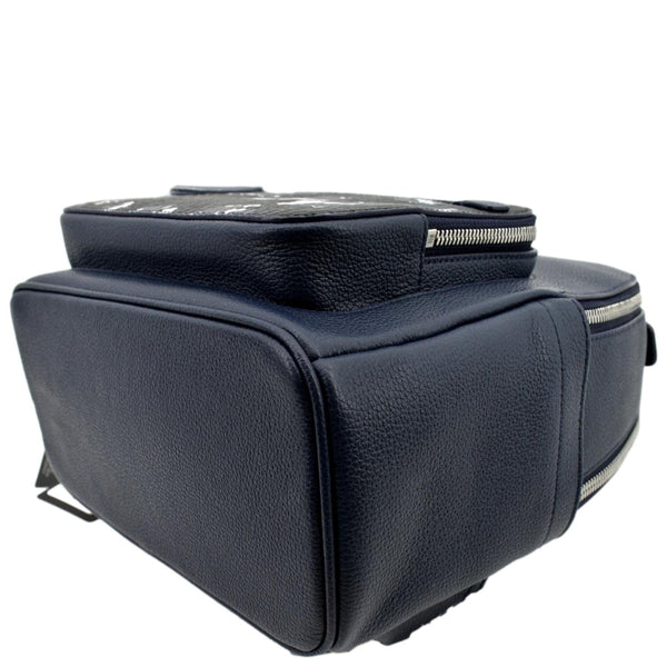 MCM New Camo Stark Floral Visetos Backpack Bag Navy Blue