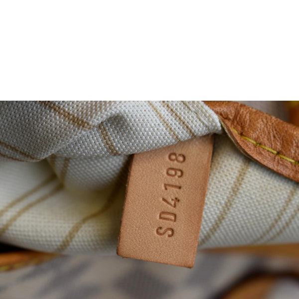 LOUIS VUITTON Neverfull GM Damier Azur Tote Shoulder Bag White