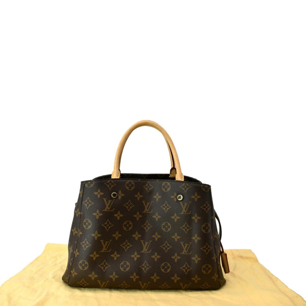 LOUIS VUITTON Montaigne MM Monogram Canvas Shoulder Bag Brown