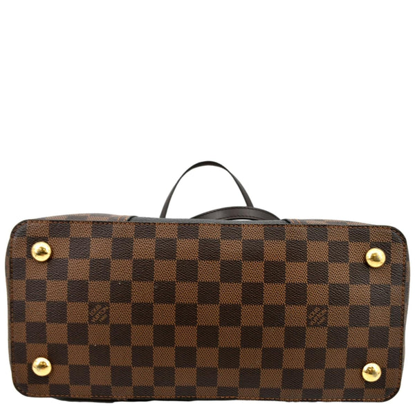 LOUIS VUITTON Jersey Damier Ebene Tote Bag Black
