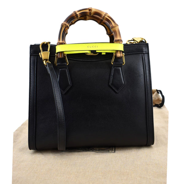GUCCI Bamboo Diana Small Leather Tote Bag Black 660195