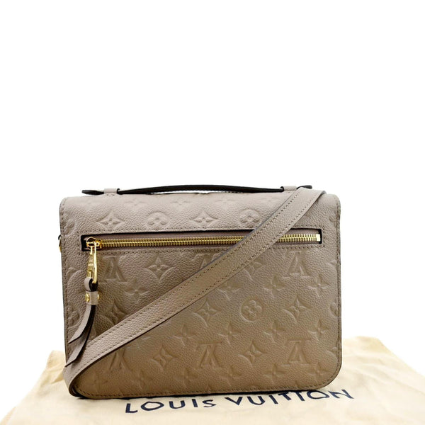 LOUIS VUITTON Metis Pochette Empreinte Leather Crossbody Bag Tourterelle