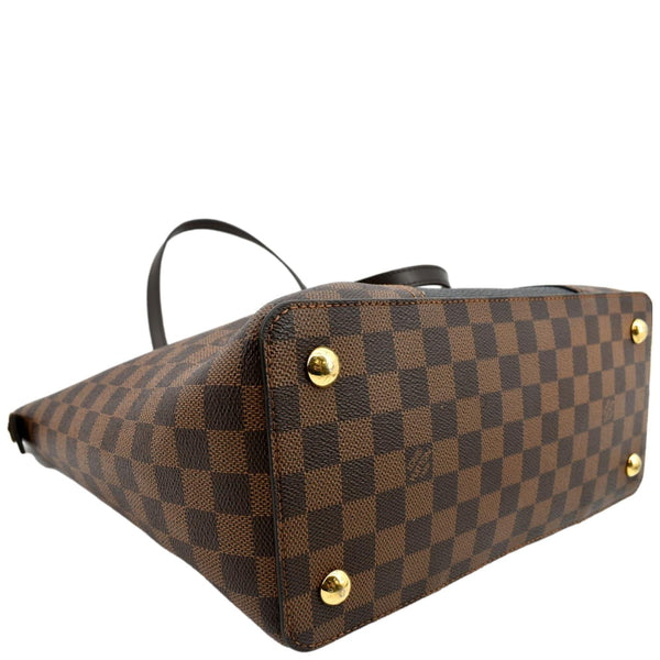 LOUIS VUITTON Jersey Damier Ebene Tote Bag Black