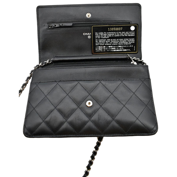 CHANEL Cambon Ligne Quilted Leather WOC Clutch Bag Black- Sold