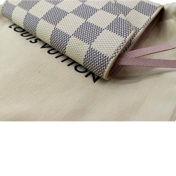 LOUIS VUITTON Victorine Damier Azur Wallet White