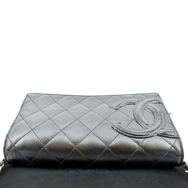 CHANEL Cambon Ligne Quilted Leather WOC Clutch Bag Black- Sold