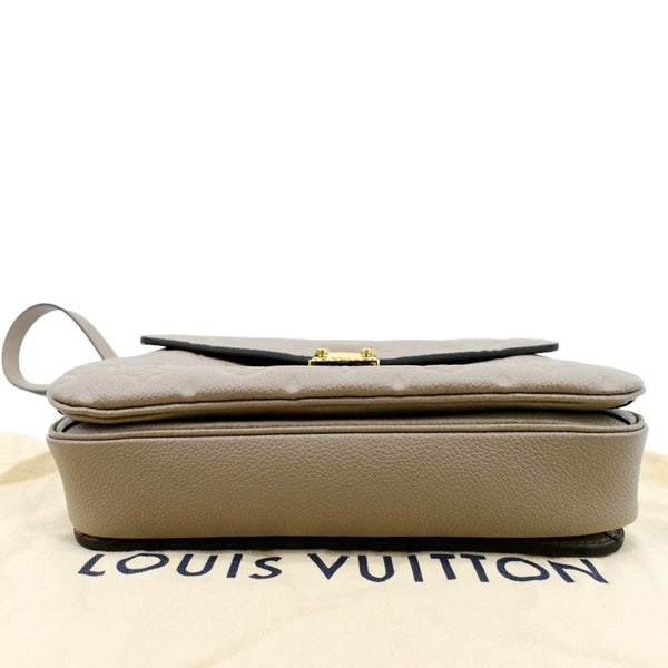 LOUIS VUITTON Metis Pochette Empreinte Leather Crossbody Bag Tourterelle