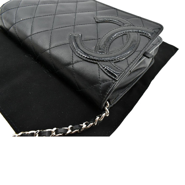CHANEL Cambon Ligne Quilted Leather WOC Clutch Bag Black- Sold