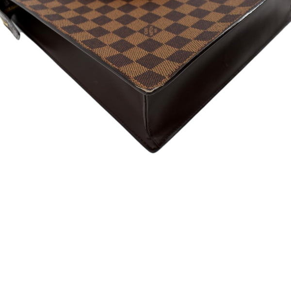 LOUIS VUITTON Sac Plat PM Damier Ebene Tote Bag Brown