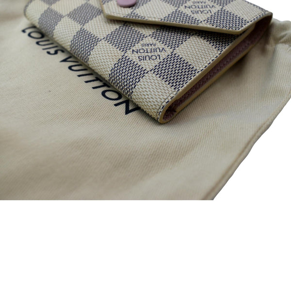 LOUIS VUITTON Victorine Damier Azur Wallet White