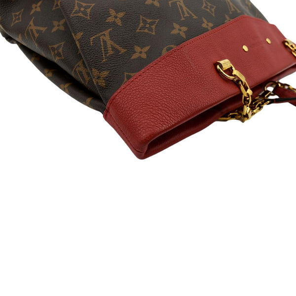 LOUIS VUITTON Pallas Shopper Chain Monogram Canvas Shoulder Bag Brown