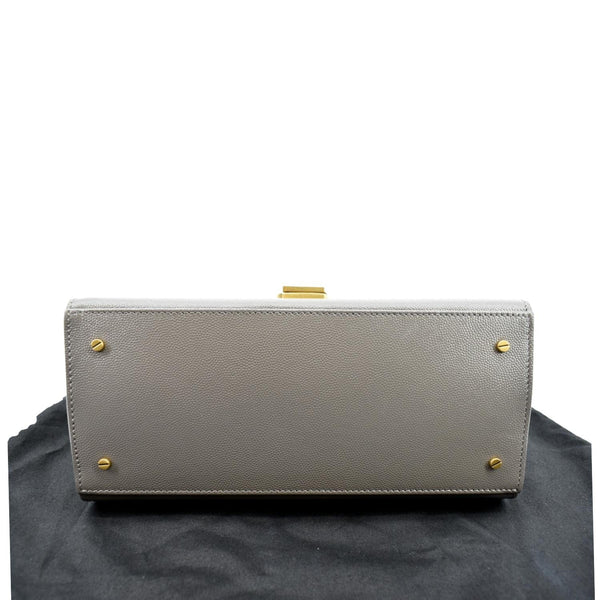 YVES SAINT LAURENT Cassandra Medium Calfskin Leather Shoulder Bag Fog