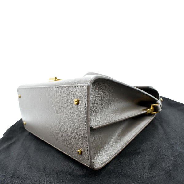 YVES SAINT LAURENT Cassandra Medium Calfskin Leather Shoulder Bag Fog