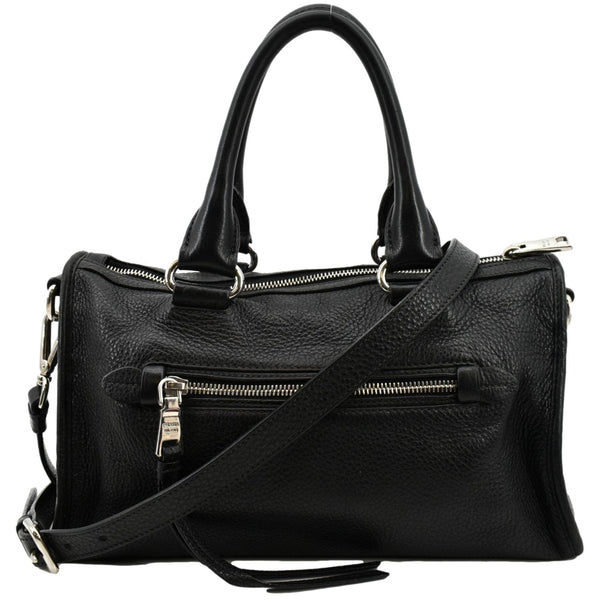 PRADA Vitello Phenix Leather Shoulder Bag Black