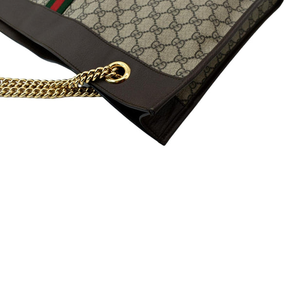 GUCCI Rajah Large Leather Tote Shoulder Bag Beige 537219