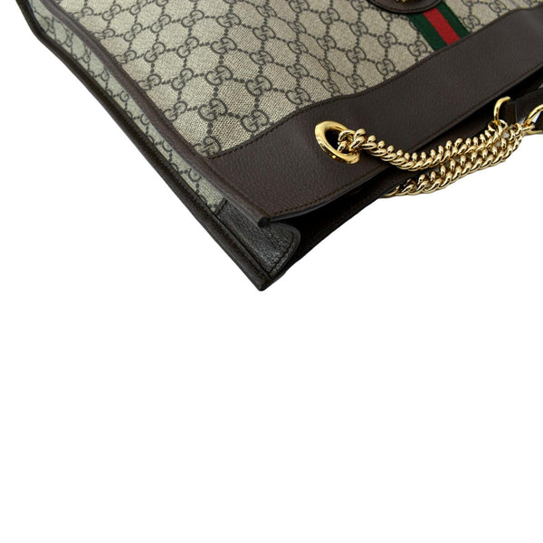 GUCCI Rajah Large Leather Tote Shoulder Bag Beige 537219