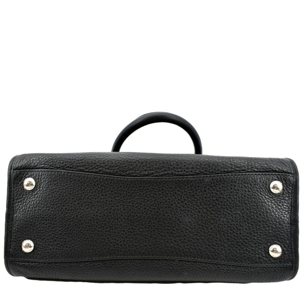 PRADA Vitello Phenix Leather Shoulder Bag Black