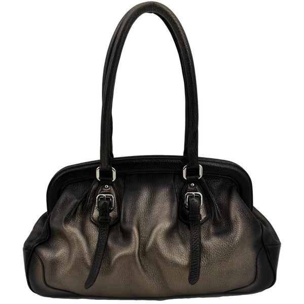 Prada Gradient Antik Frame Leather Satchel Bag - Full View