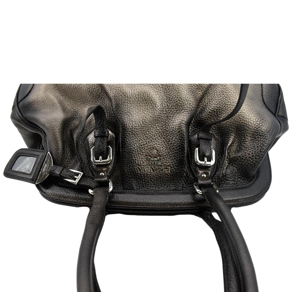 Prada Gradient Antik Frame Leather Satchel Bag - Top