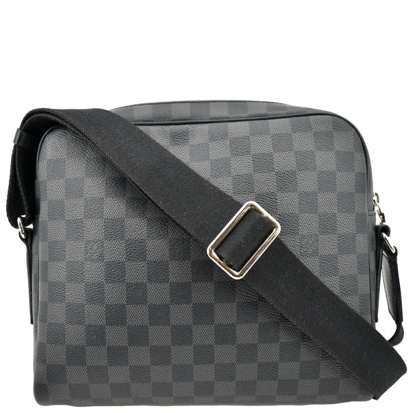 LOUIS VUITTON Dayton Reporter PM Damier Graphite Shoulder Bag Black