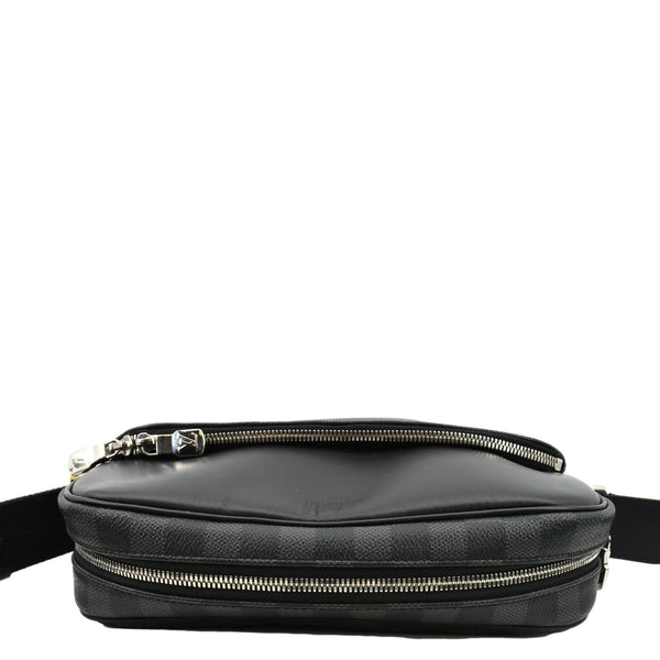 LOUIS VUITTON Dayton Reporter PM Damier Graphite Shoulder Bag Black