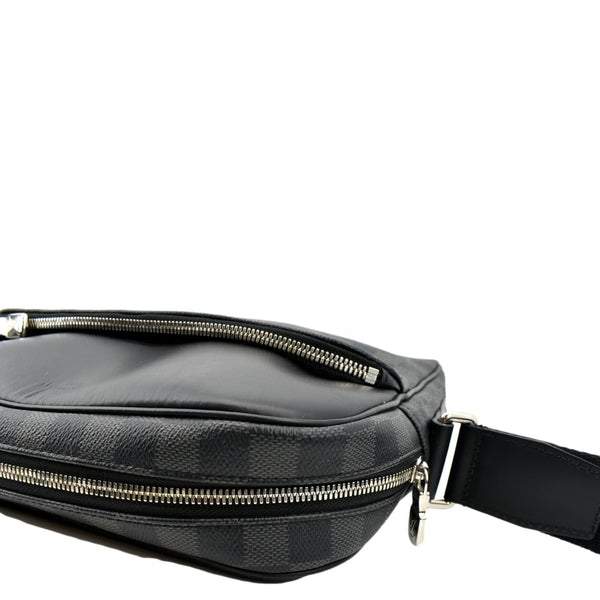 LOUIS VUITTON Dayton Reporter PM Damier Graphite Shoulder Bag Black