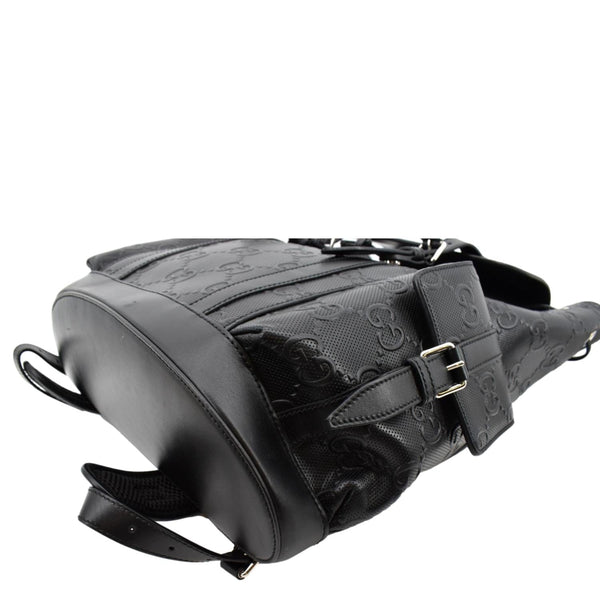 Gucci GG Embossed Leather Backpack in Black Color - Bottom Right
