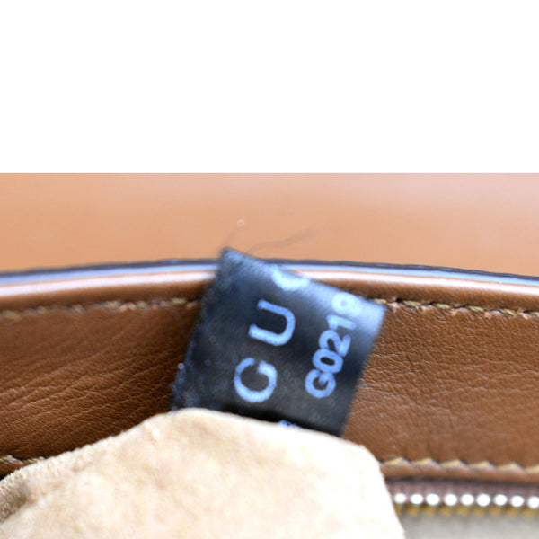 GUCCI Padlock Medium GG Supreme Canvas Shoulder Bag Brown 477530