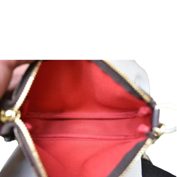 LOUIS VUITTON Mini Pochette Damier Ebene Accessoires Pouch Brown