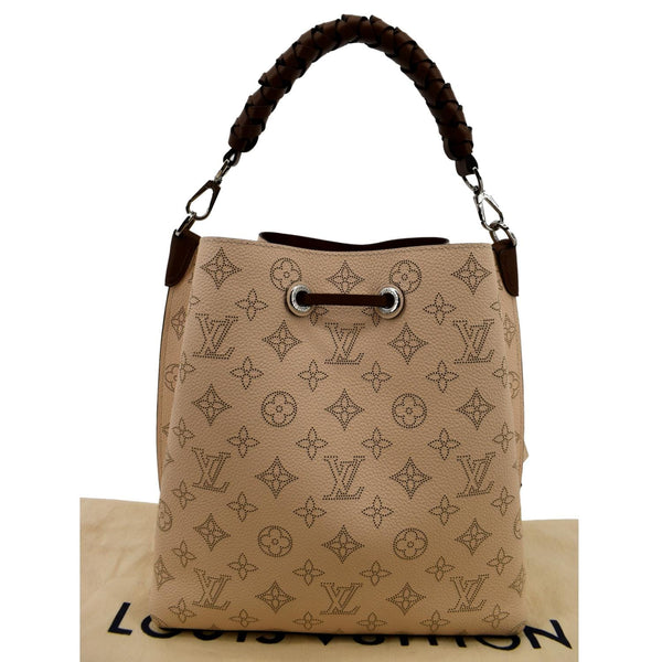 LOUIS VUITTON Muria Mahina Perforated Leather Shoulder Bag Cream