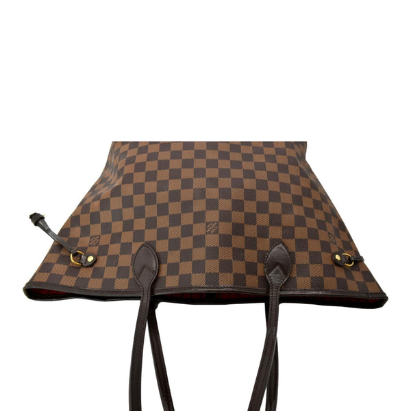 LOUIS VUITTON Neverfull MM Damier Ebene Tote Bag Brown