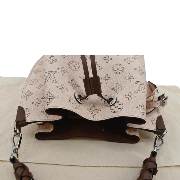 LOUIS VUITTON Muria Mahina Perforated Leather Shoulder Bag Cream