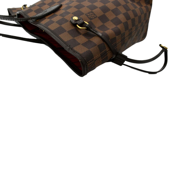 LOUIS VUITTON Neverfull MM Damier Ebene Tote Bag Brown