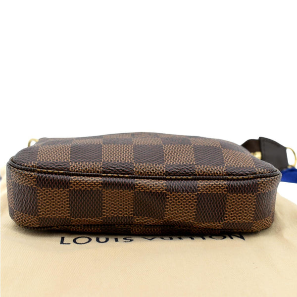 LOUIS VUITTON Mini Pochette Damier Ebene Accessoires Pouch Brown
