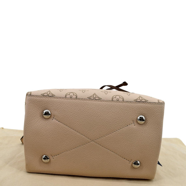 LOUIS VUITTON Muria Mahina Perforated Leather Shoulder Bag Cream