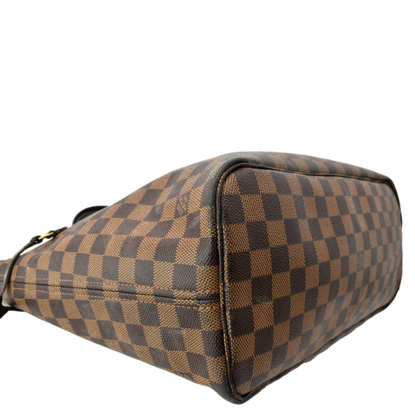 LOUIS VUITTON Neverfull MM Damier Ebene Tote Bag Brown