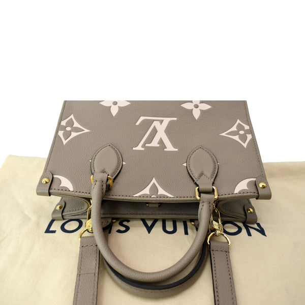 LOUIS VUITTON Onthego PM Bicolor Monogram Empreinte Shoulder Bag Cream - Hot Deals