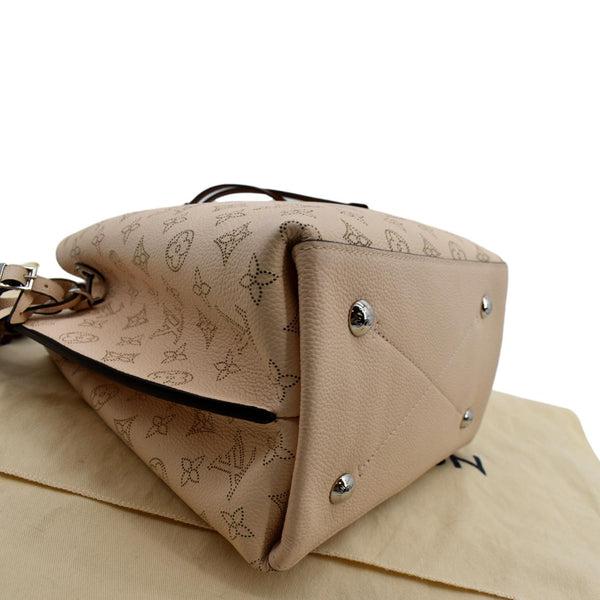 LOUIS VUITTON Muria Mahina Perforated Leather Shoulder Bag Cream