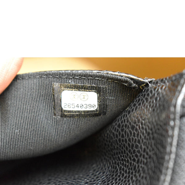 CHANEL CC WOC Caviar Leather Wallet On Chain Crossbody Bag Black