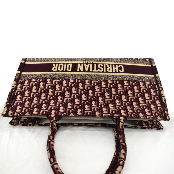 Christian Dior Book Oblique Embroidered Canvas Tote Bag - Top