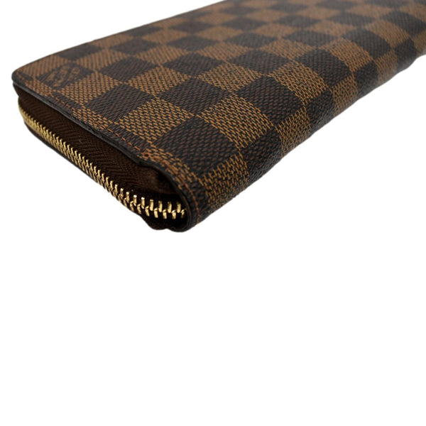 LOUIS VUITTON Zip Around Damier Ebene Wallet Brown
