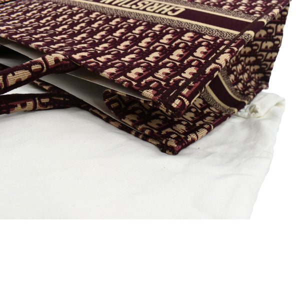 Christian Dior Book Oblique Embroidered Canvas Tote Bag - Top Left