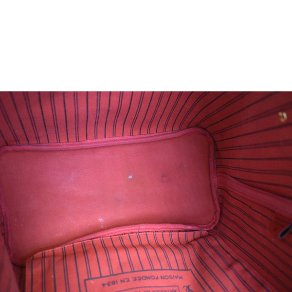 LOUIS VUITTON Neverfull MM Damier Ebene Tote Bag Brown