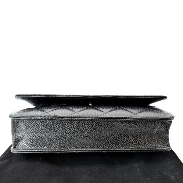 CHANEL CC WOC Caviar Leather Wallet On Chain Crossbody Bag Black